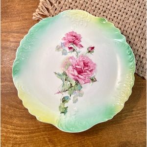 Antique Sevres Serving Plate Scalloped Embossed Rim
